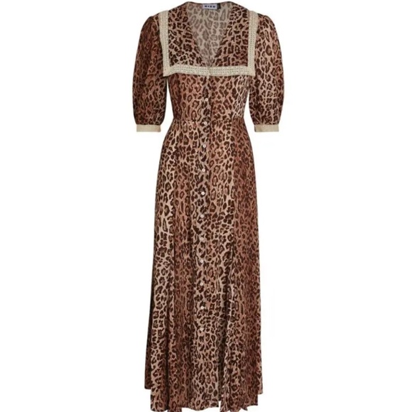 RIXO | Ellen Leopard Print Dress, Size XS - Picture 2 of 15